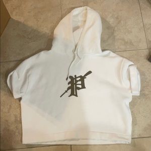 vintage short sleeved ralph lauren hoodie